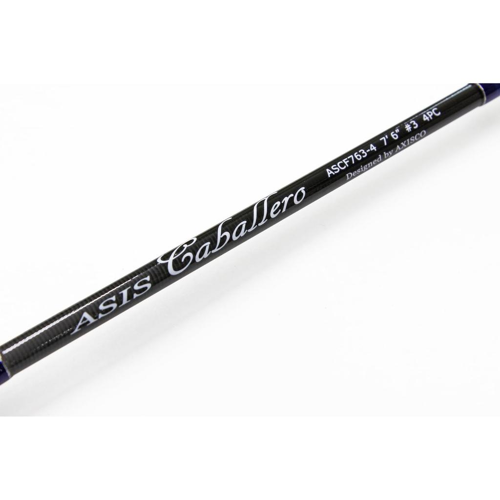AXISCO Caballero ASCF 763-4 Fly Fishing Rod 7ft 6in Line WT #3 4-Piece Carbon Pack Rod