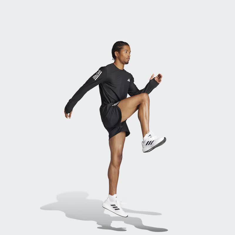 adidas Мужская футболка с длинным рукавом для бега, быстросохнущая