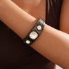 Smudging Irregular Wide Open Bracelet Bohemian Dopamine Hand Ring Acrylic Rhinestone Bangle  Women