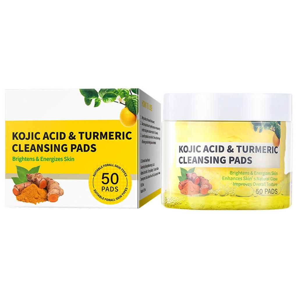 TurmericCleansing Pads, KojicAcid And TurmericCleansing Pads Helps Balance Skin Oil And Water, Remove The Excess Epidermis 50ml