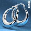 Серьги-кольца для пирсинга из стерлингового серебра 925 пробы, круглые, гладкие, в форме буквы U, модные свадебные украшения