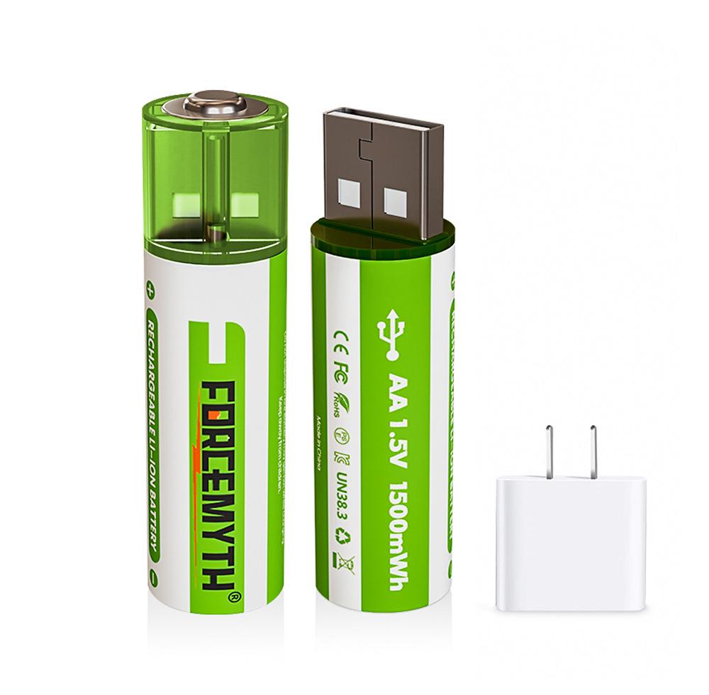 Перезаряжаемая литиевая батарея 1,5 В с быстрой зарядкой от USB для игрушечных машинок, калькуляторов и мышей, размер 5