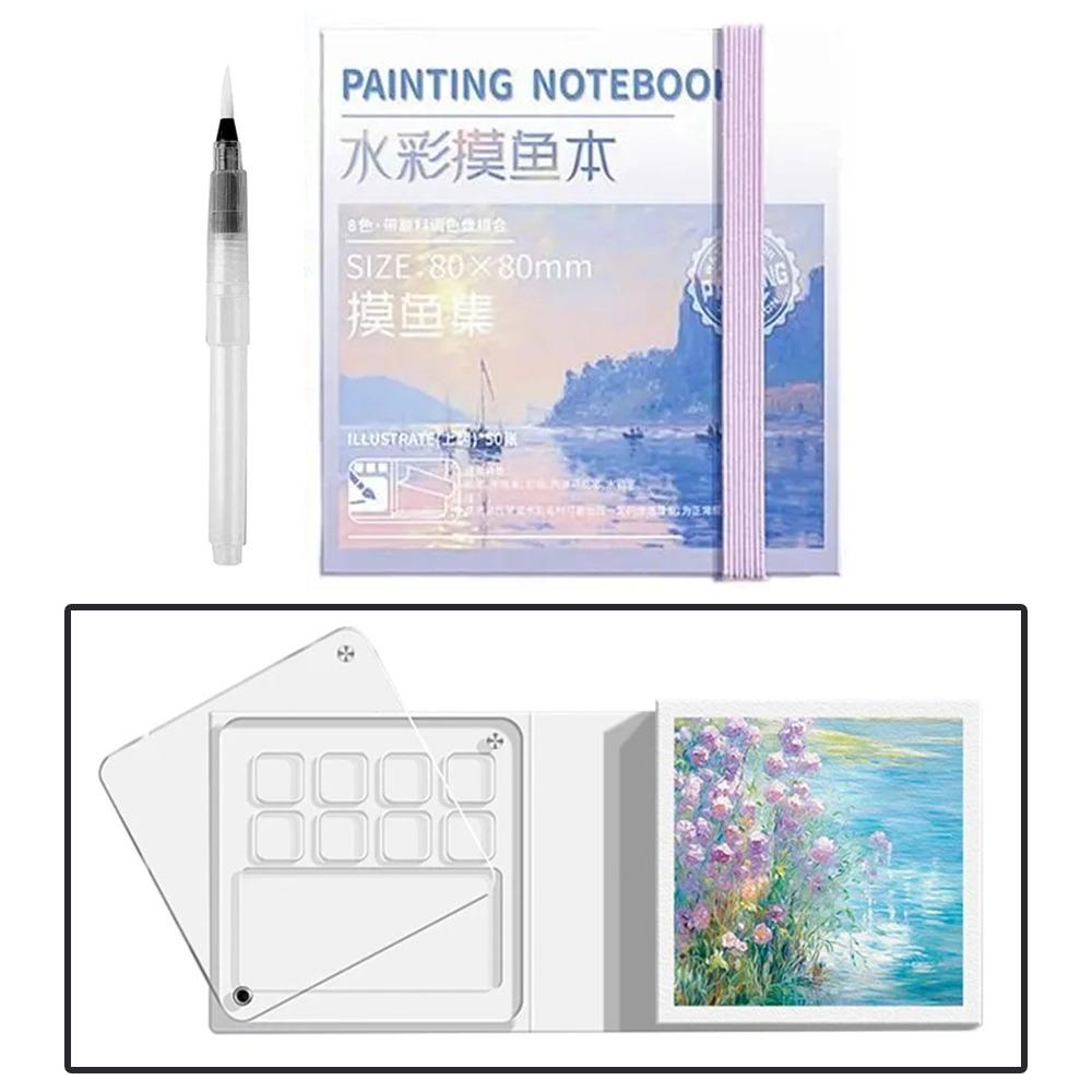 Mini Watercolor Paint Palette Set Acrylic Travel Painting Tray Kit Empty Paint Box Travel