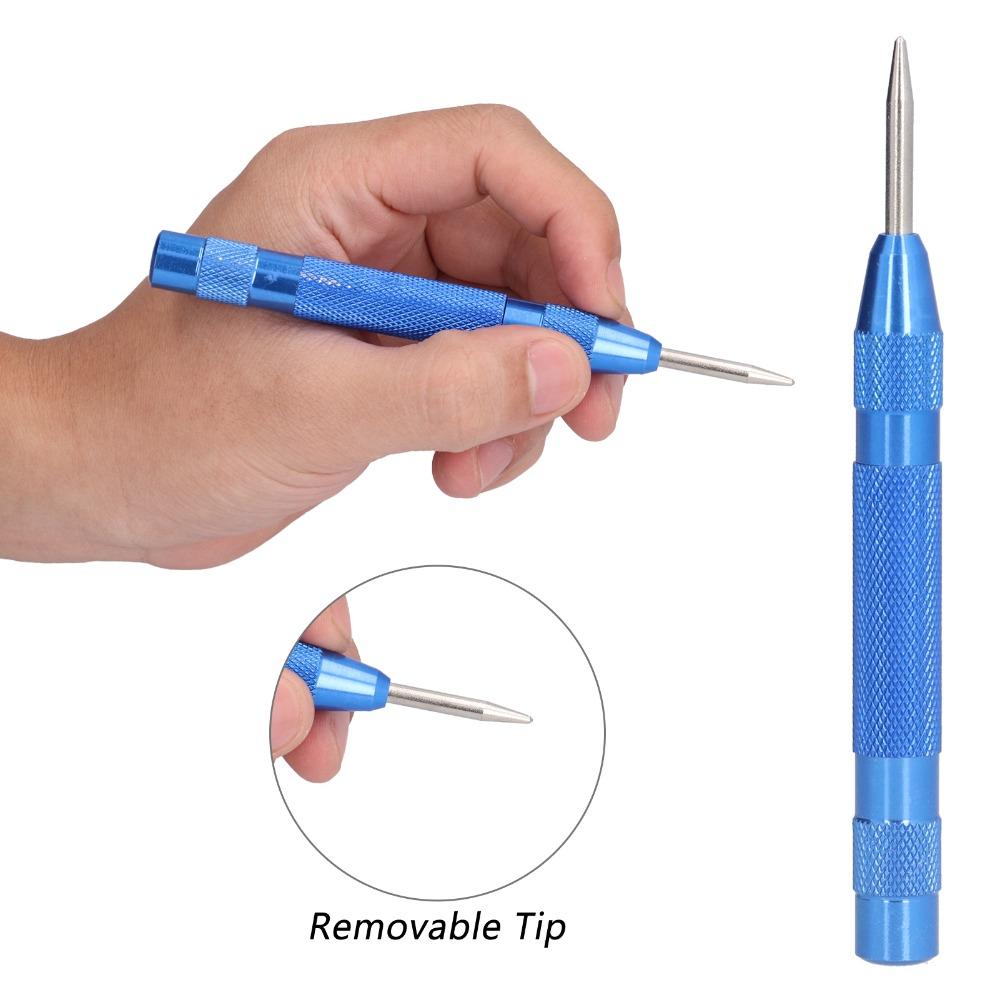 Adjustable Force Automatic Center Punch Removable Tip Metal Center Punch DIY Workshop