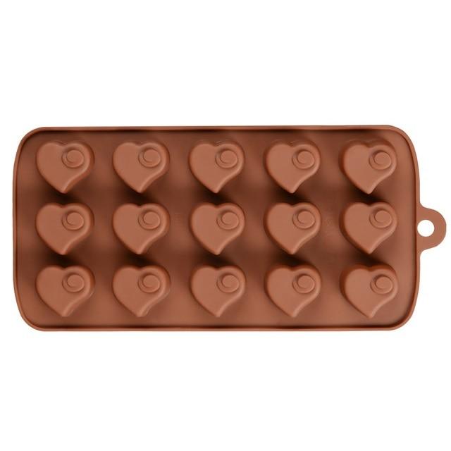 Heart Silicone Chocolate Mold 21x10x1cm Candy Jelly Ice Cube Tray Baking Supplies Original Deals