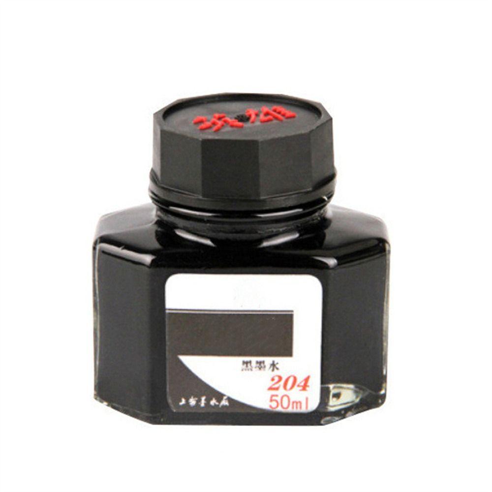 Шестигранные чернила для перьевой ручки в стеклянном флаконе - 50 мл, Красные, Синие, Черные для студентов и любителей канцелярских товаров