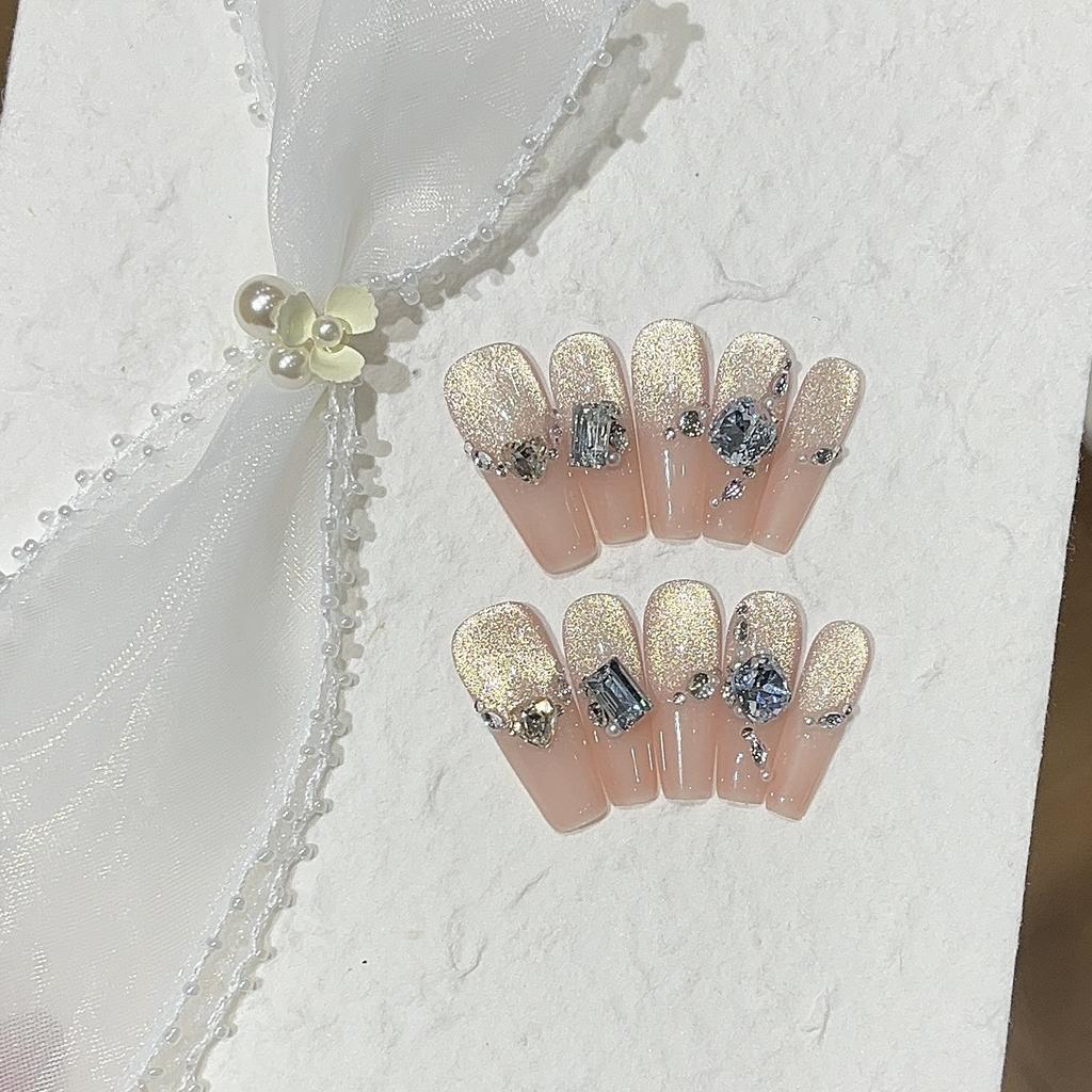 Gentle Nude Color White Flashing Pink Gold Cat Eyes Fine K9 Pile Drill Wear Armor