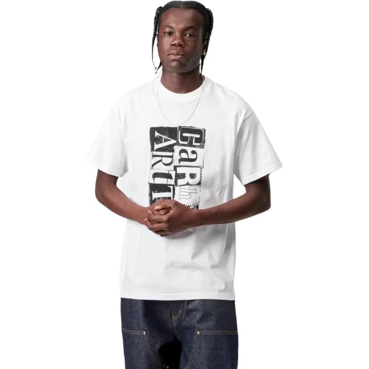 Carhartt WIP FW25 S/S Футболка с движущейся высокой печатью Мужские футболки I035998-02-XX