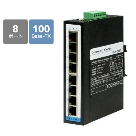 Коммутационный концентратор Ethernet Dia Trend Industrial типа 10Base-T/100Base-TX DEH-TX8T