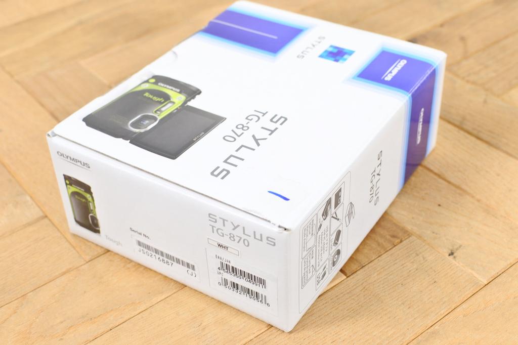 Olympus Stylus TG‑870 White 16MP Tough Digital Camera w/ Box - Tested