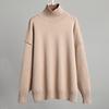 Autumn Winter Women's Solid Color Knitted Turtleneck Sweater Female Warm FashionThick Loose Casual Pullovers