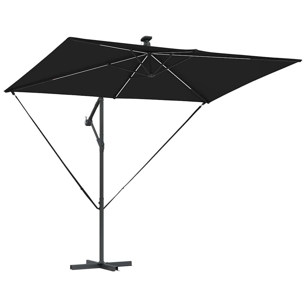 Sun Umbrella Black 294 x 200 x 270 cm Polyester and Aluminum