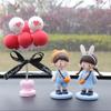 Miash Couple Car Accessories Decorating Cute Couple Items 3 Types of Car Ornaments,Korean Car Acc