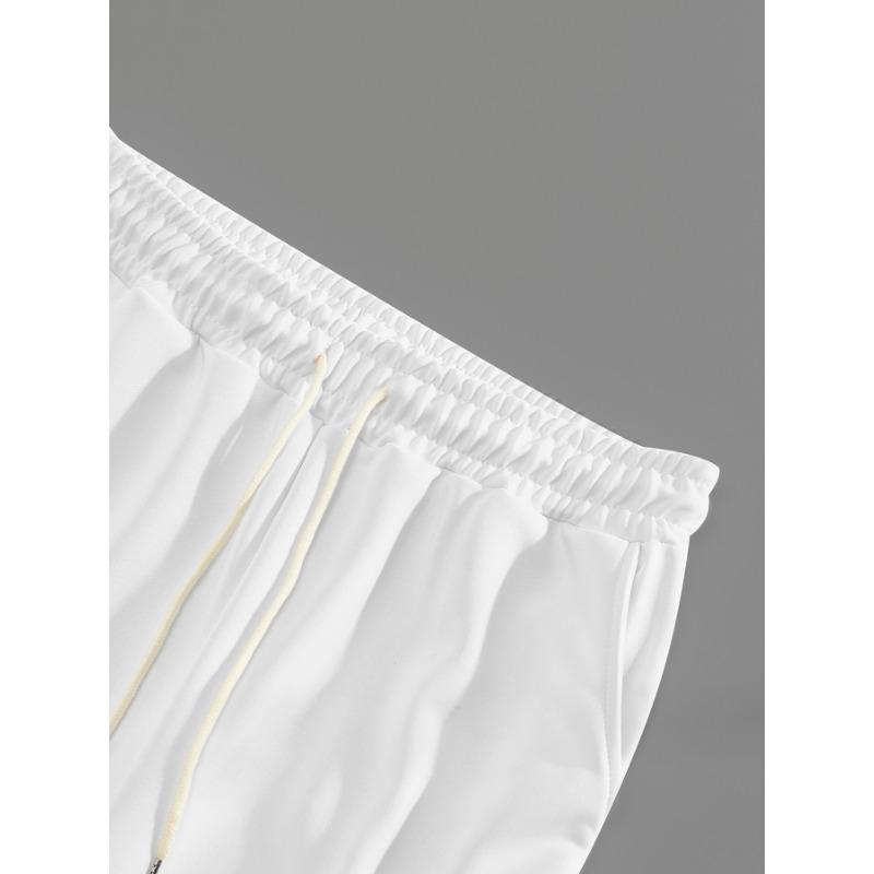 Men's SweatpantsNew Men's Buttoned Webbing Casual Pants Funky Straight Pants Outdoor Trousers