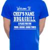 Персонализированная футболка для взрослых Шеф-повар BBQ и гриля Имя шеф-повара Ваше имя Название паба Выберите сами