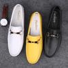 2024 Мужская повседневная обувь Модная мужская обувь Мужские лоферы из натуральной кожи Мокасины для отдыха Мужская обувь для вождения Мягкая прогулочная обувь