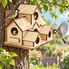 1pcs Solid Wood Hanging Bird House Unfinished Outdoor Birdhouse Wooden Bird House  Courtyard Use