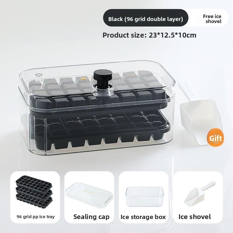 Нажмите на поднос для кубиков льда, форму для льда, льдогенератор, крышку для хранения в бытовом холодильнике, самодельный ледник