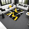 Erosebridal Grey Red Black Carpet Dark Gray White Striped Abstract Indoor Floor Mat 4'11" x 3'3" for Boys Teen Men Geometric Stripes Area Ru