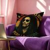 Bob Marley Reggae Music Anime Pillow Case Square DoubleSided Sofa Cushion Cover Bedroom Bedside Pillow