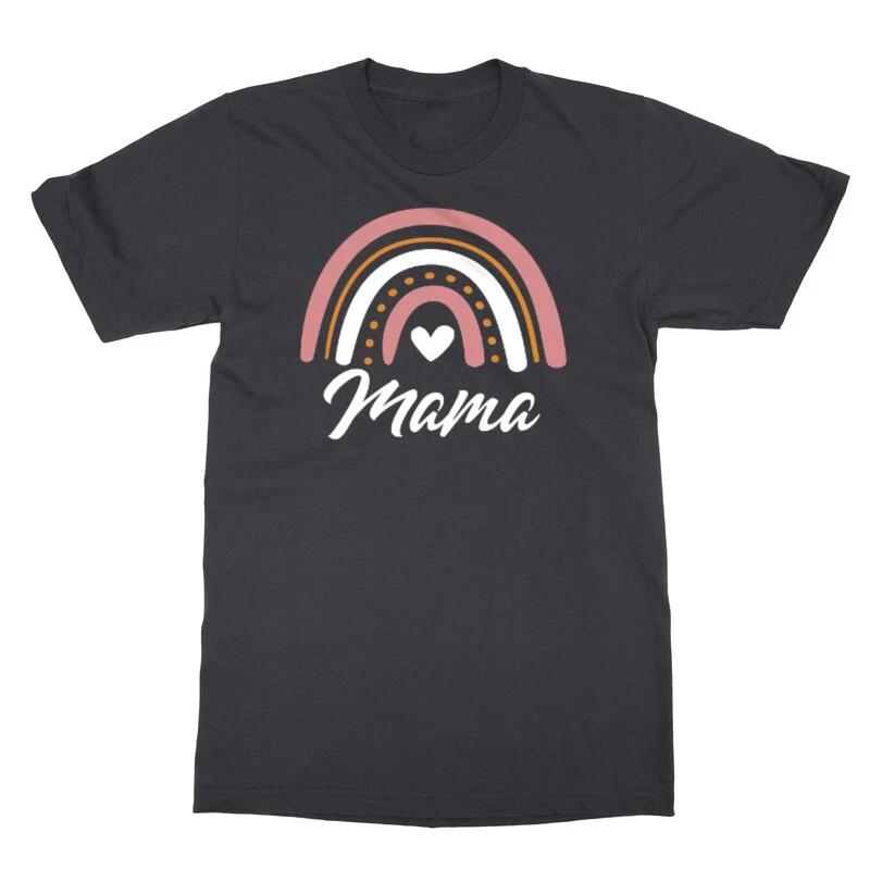 Mama Rainbow Mom Heart Love Happy Mothers Day Gift Unisex T-Shirt