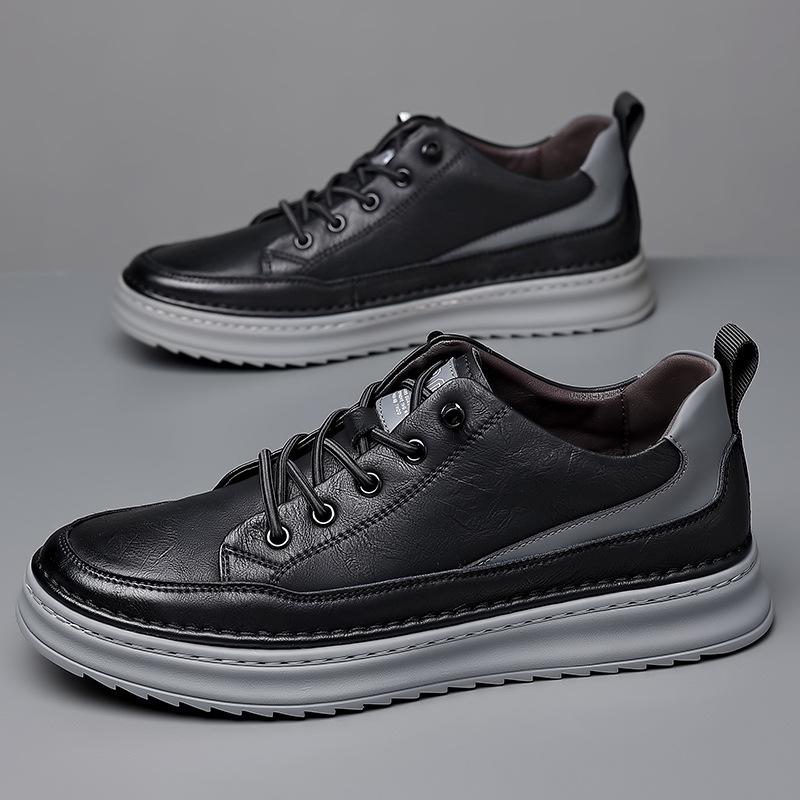 Autumn and Winter New Men's Shoes Light Luxury Fashion Cowhide Casual Board Shoes C0057827 Leather Shoes Trendy Men's Single Shoes