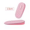 Elastic Insoles Comfortable Breathable Cropped Sneaker Heel Pad Unisex Inner Heightening Insole Popcorn Shock Absorption High