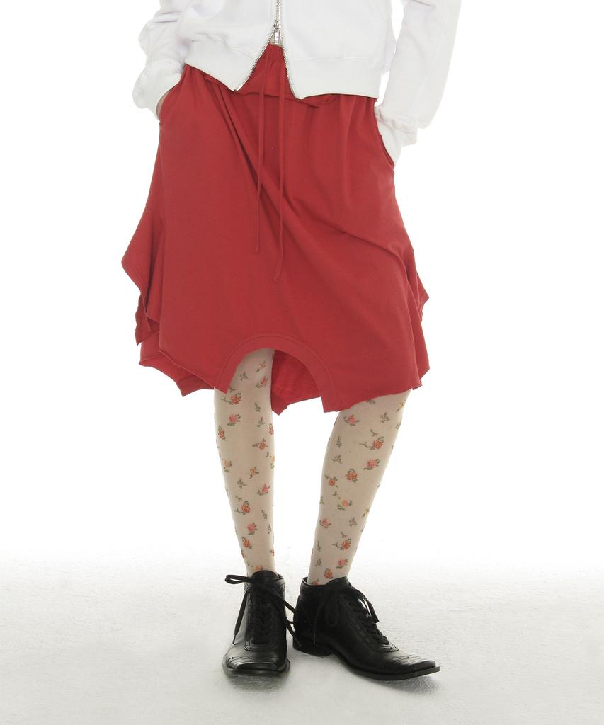 Partimento Woman Reverse T-Shirt Midi Skirt_Chili