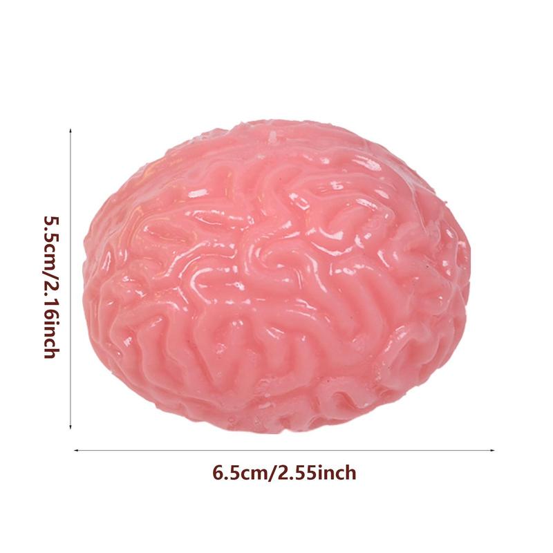 Realistic Antistress Toys Novelty Brain Toy Squeezable Relieve Stress Ball Squishy Brain Toy Halloween Decor