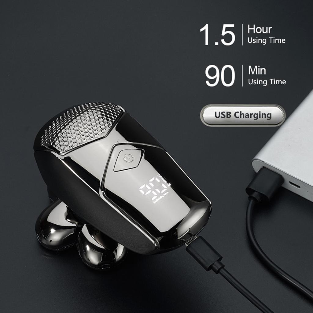 Мужская электробритва для мытья всего тела, бритва с шестью лезвиями, многофункциональная бритва с цифровым ЖК-дисплеем