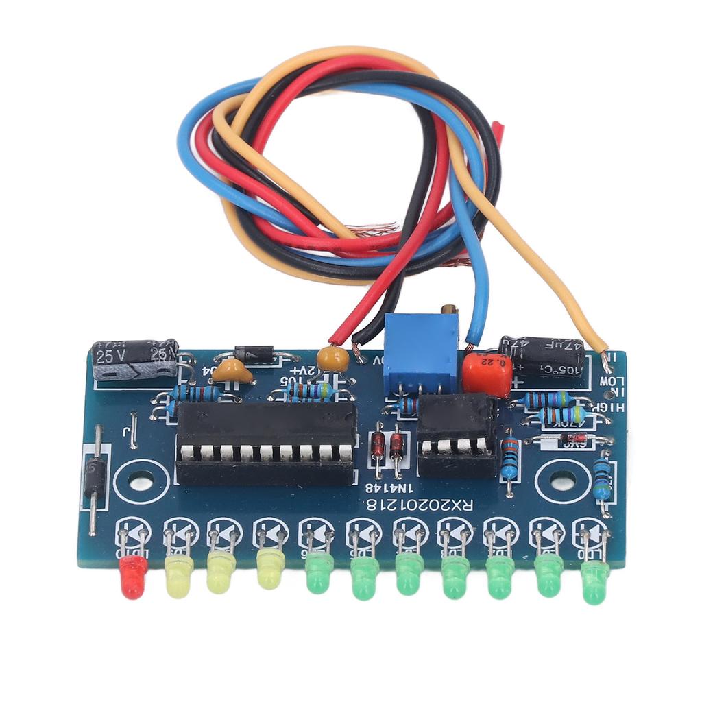 Светодиодный модуль индикатора уровня звука 10 сегментов 11 шт. 3 мм светодиодов Плата индикатора уровня звука для VU-метра Предусилитель