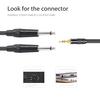 Male 3.5mm1/8  To 6.35mm 1/4 Male TRS Stereo Audio AUX Cable PC For iPod 3/5