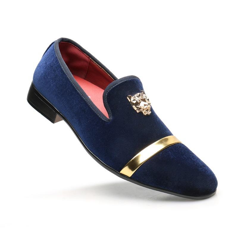 [Заказ может быть обработан] Мужские лоферы из замши с отделкой, пряжка в виде головы тигра 2025