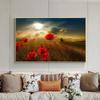 Красные маки, холст, картины, закат, холст, постеры и принты, цветы, настенные художественные фотографии для украшения гостиной