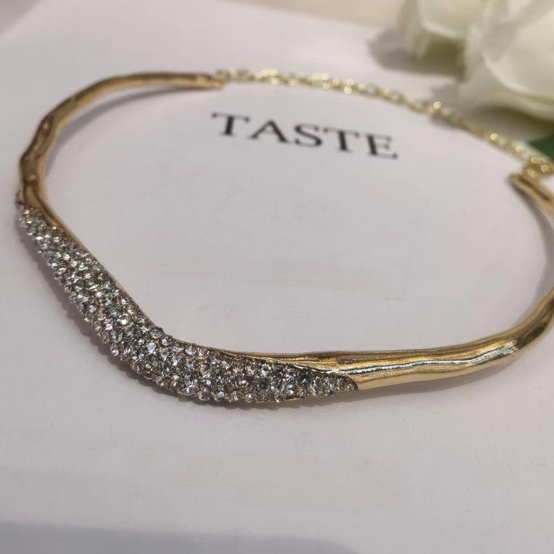 Tooxika Простой Личность Легкая Роскошь Темперамент Металл Неправильной Формы Лава Вспышка Бриллиант Воротник Чокер Ожерелье