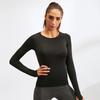New Women'S T-Shirt Quick Drying Jacket Long Sleeved Yoga Sportswear Fitness Running Slim Fit Top Half Zip Hoodie