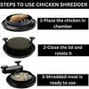 Chicken Shredder Tool Anti-Slip Design Meat Shredder Ergonomic Handle Manual Chopper Meat Mincer Dishwasher Safe Beef Pork Turkey Grinder