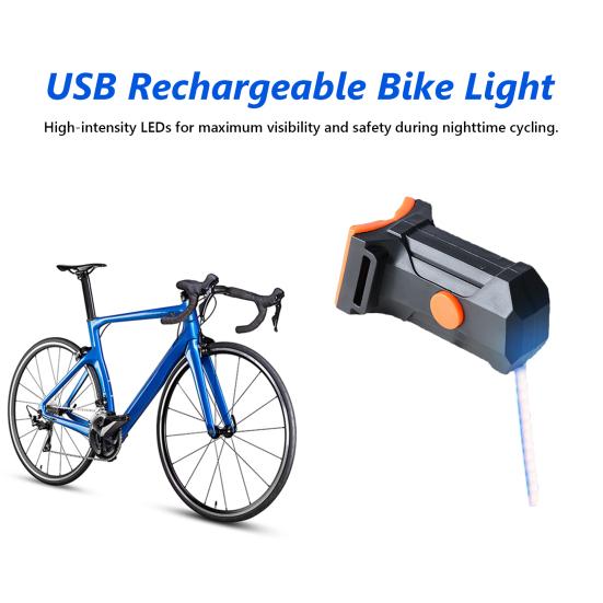 Задний фонарь велосипеда для подседельного штыря Перезаряжаемый USB-сигнал предупреждения о безопасности Светодиодный задний фонарь с несколькими режимами освещения Водонепроницаемая сигнальная лампа указателя поворота