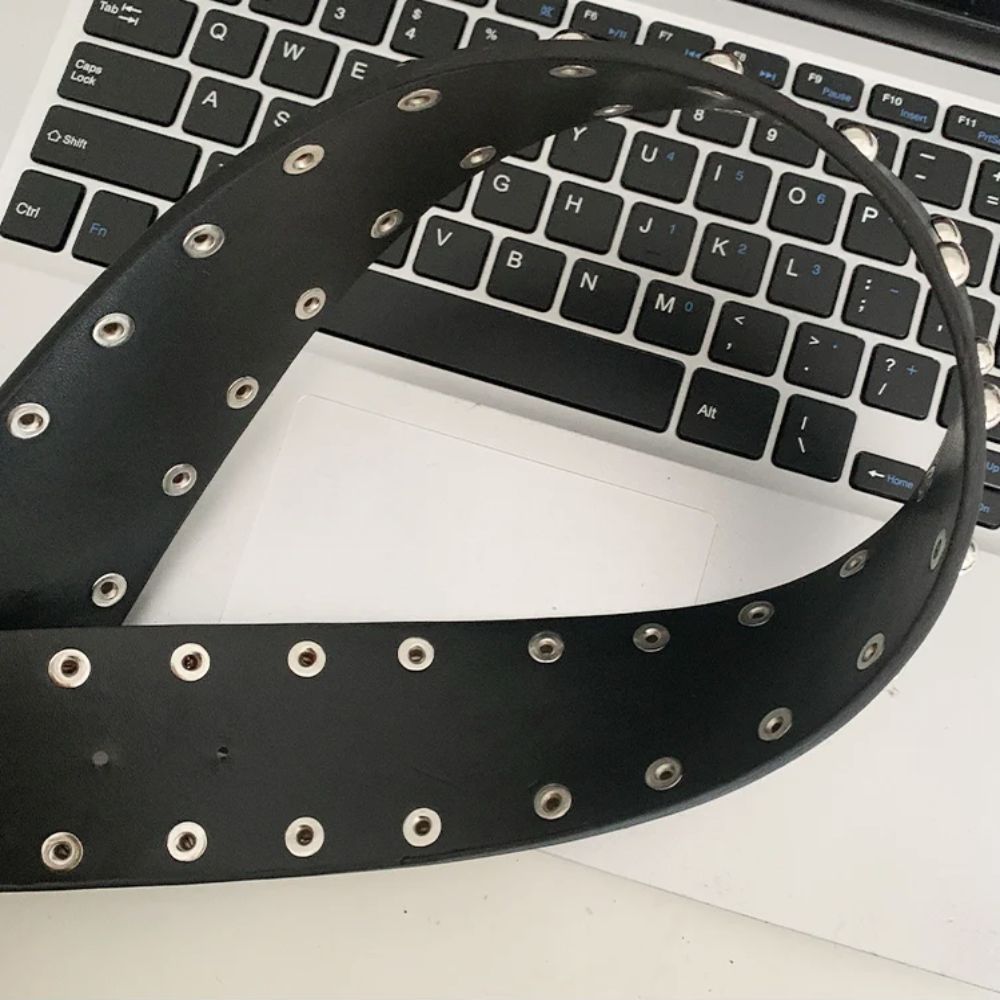 Gothic Wide Women's Belt Designer Dress Jeans Belt Vintage Rivet Waist Belt Streetwear