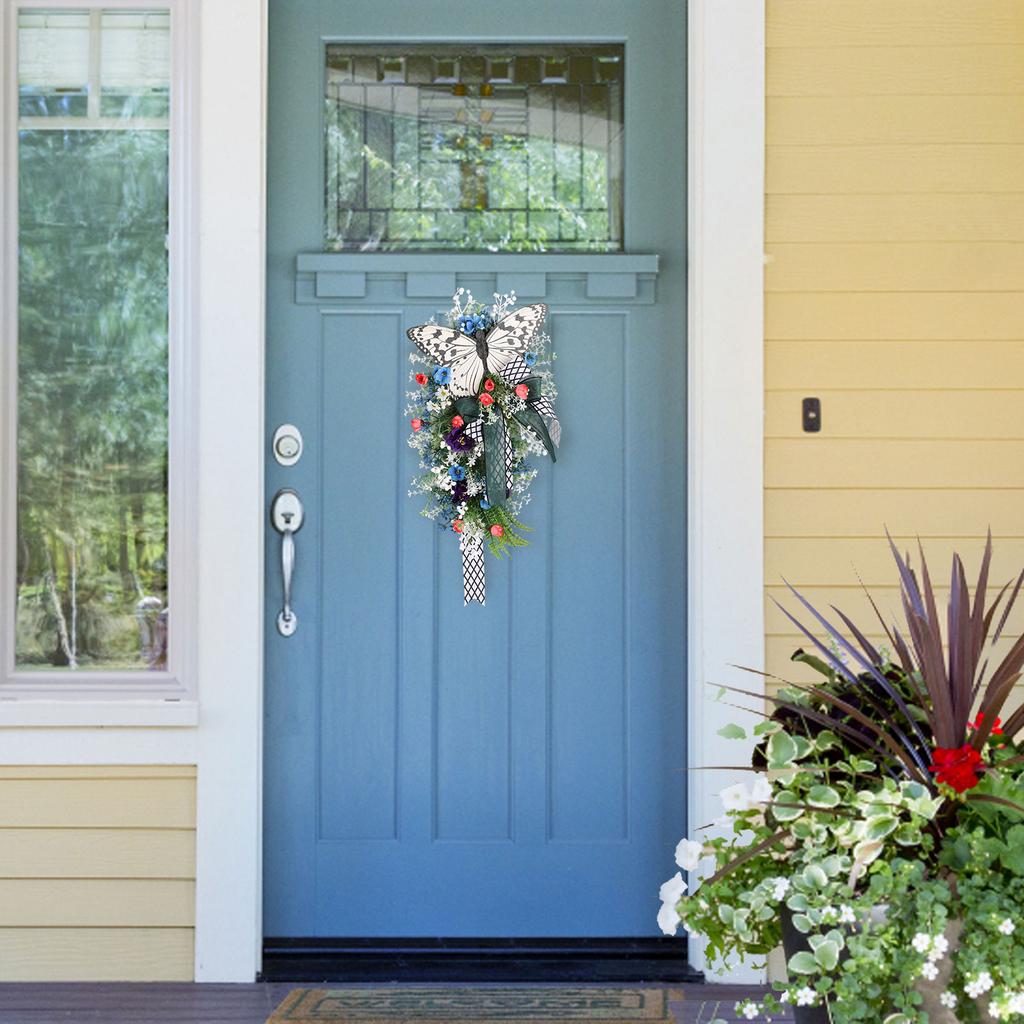 Венок из роз Декоративный весенний венок в деревенском стиле для входной двери камина