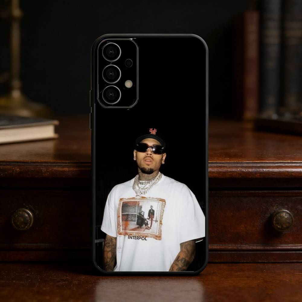 Чехол для телефона C-Chris Brown A-Американский рэпер Для Samsung S25,S24,S21,S22,S23,S30,Ultra,S20,Plus,Fe,Lite Черный Корпус