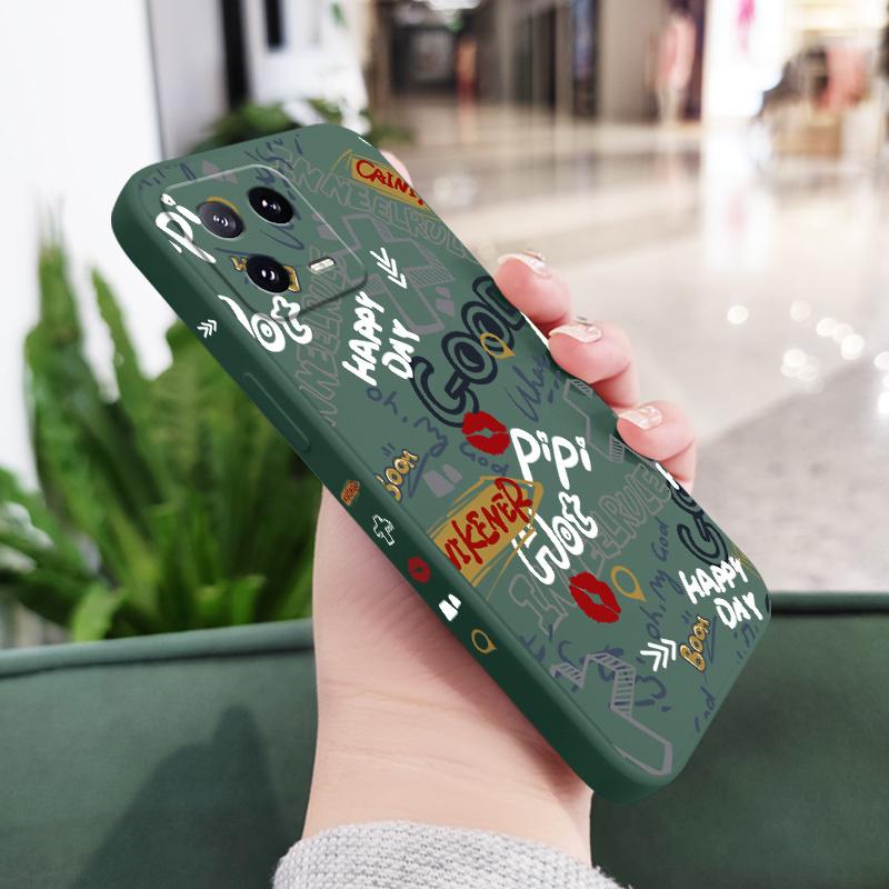 Модный Чехол с Граффити для Телефона Xiaomi 17 15 15T 14 14T 13 13T 12 12X 12T 12S Mi 11 11T 10 10T Pro Max Lite Жидкий Силиконовый Чехол