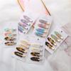 4 Pcs Simple Sakura Pink Seamless Hair Clip Women Acetate Sheet No Bend Bangs Clip Duckbill Clip Hairpins Hair Styling Tool
