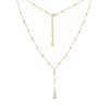 ORSA JEWELS Серебряная цепочка 925 пробы в форме Y с натуральными жемчужинами, украшение для женщин, Свадебная вечеринка, Банкет GPN107