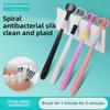 Three-Sided Antibacterial Soft Adult Toothbrush with Three Heads
