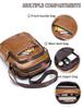 Men's Cowhide Leather Crossbody Bag - Fashionable, Versatile, Multi-functional, Large Capacity, Wear-resistant.