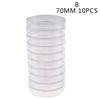 10Pcs/Set Polystyrene Sterile Petri Dishes Bacteria Culture Dish For Laboratory