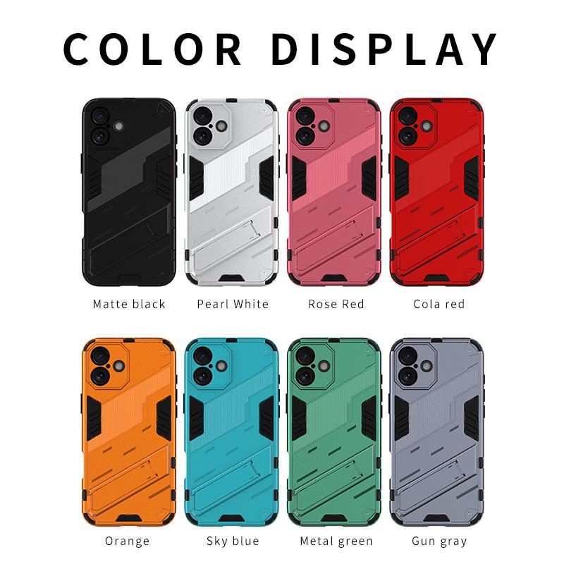 Fundas For iPhone 16 Pro Max Case Shockproof Armor Holder Back Coque для iPhone 11 12 Mini 13 14 15 Pro Max 16 Plus Phone Cover