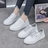 Маленькие белые туфли, женская корейская версия, весенняя новая кожаная обувь с толстой подошвой, часто продаваемая женская обувь, универсальная повседневная обувь для студентов
