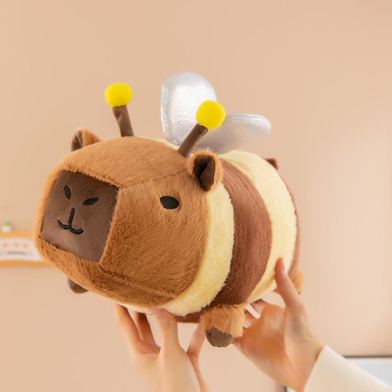 Party capybara turned into bee plush toy bagel toast kapibara doll doll